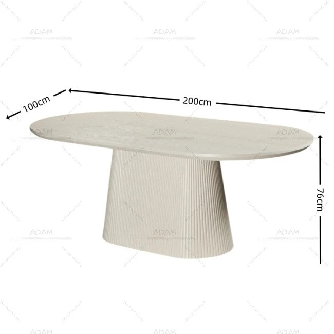 Beige Painting Dining Table size